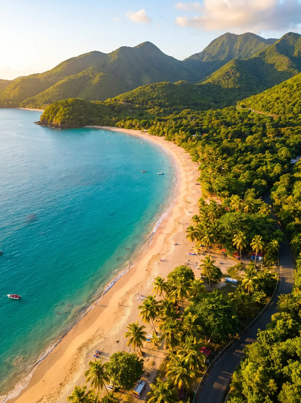 Plage de Grande Anse à Deshaies en Guadeloupe